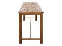 Mesa de bar de madera de acacia maciza 150x70x105 cm