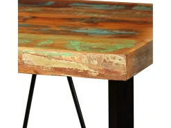 Mesa de bar de madera maciza reciclada 60x60x107 cm