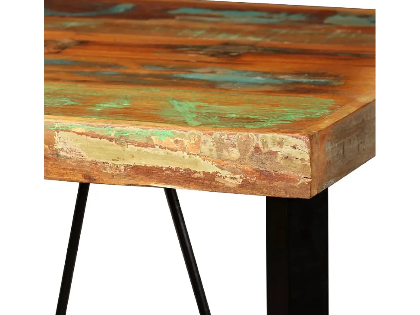 Mesa de bar de madera maciza reciclada 60x60x107 cm