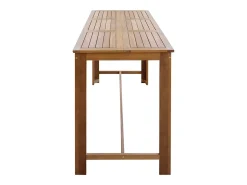 Mesa de bar de madera maciza de acacia 150x70x105 cm