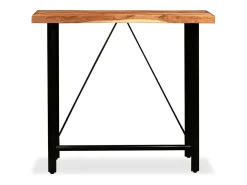 Mesa de bar de madera maciza de acacia 120x60x107 cm