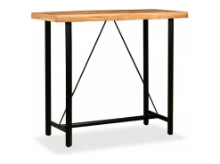 Mesa de bar de madera maciza de acacia 120x60x107 cm