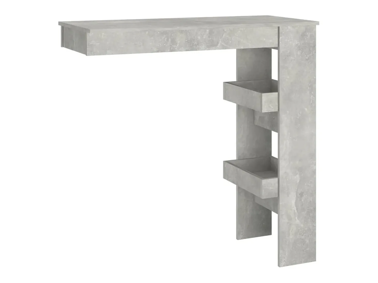 Mesa de bar de pared madera contrachapada gris 102x45x103,5cm