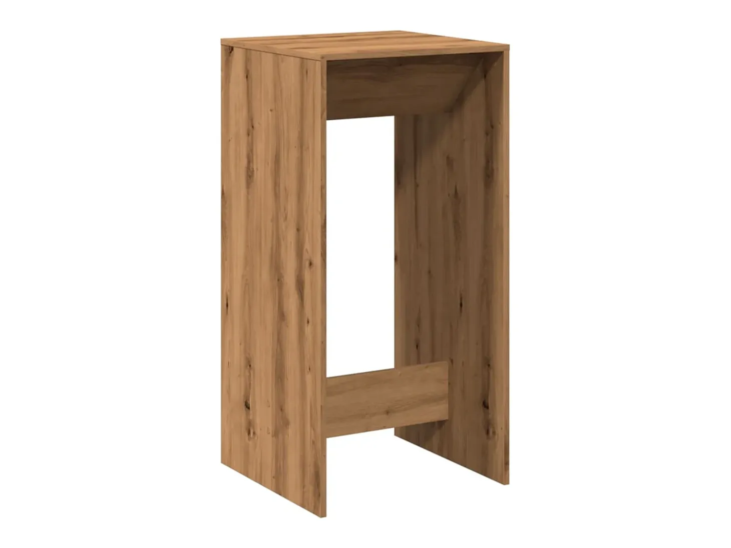 Mesa de bar de roble artesanal 51x50x103,5 cm madera de ingeniería