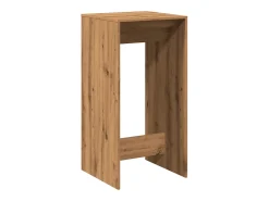 Mesa de bar de roble artesanal 51x50x103,5 cm madera de ingeniería