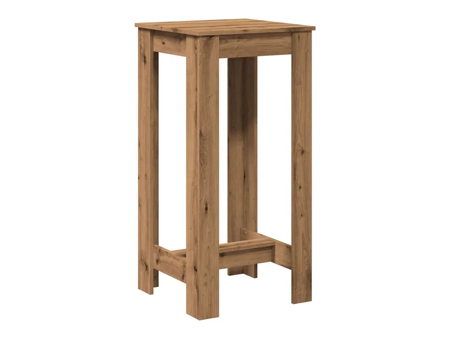Mesa de bar de roble artesanal 51x50x103,5 cm madera de ingeniería