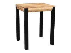 Mesa de bar extensible en acacia y metal L80-135 cm TRAP