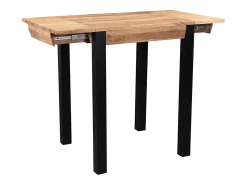 Mesa de bar extensible en acacia y metal L80-135 cm TRAP