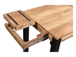 Mesa de bar extensible en acacia y metal L80-135 cm TRAP