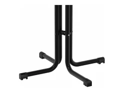 Mesa de bar madera ingeniería y acero negro Ø70x110 cm