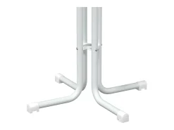 Mesa de bar madera ingeniería y acero blanco Ø60x110cm