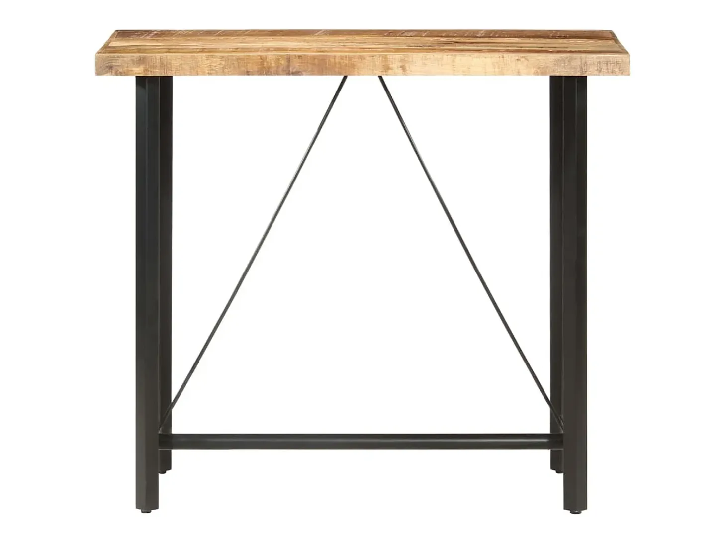 Mesa de bar madera maciza de mango rugosa 120x58x107 cm ES138210