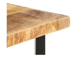 Mesa de bar madera maciza de mango rugosa 120x58x107 cm ES138210