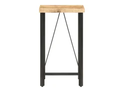 Mesa de bar madera maciza de mango rugosa 60x60x107 cm