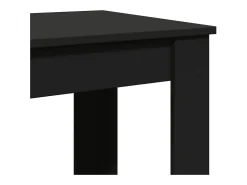 Mesa de bar negra 102x50x103,5 cm madera de ingeniería