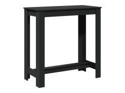 Mesa de bar negra 102x50x103,5 cm madera de ingeniería