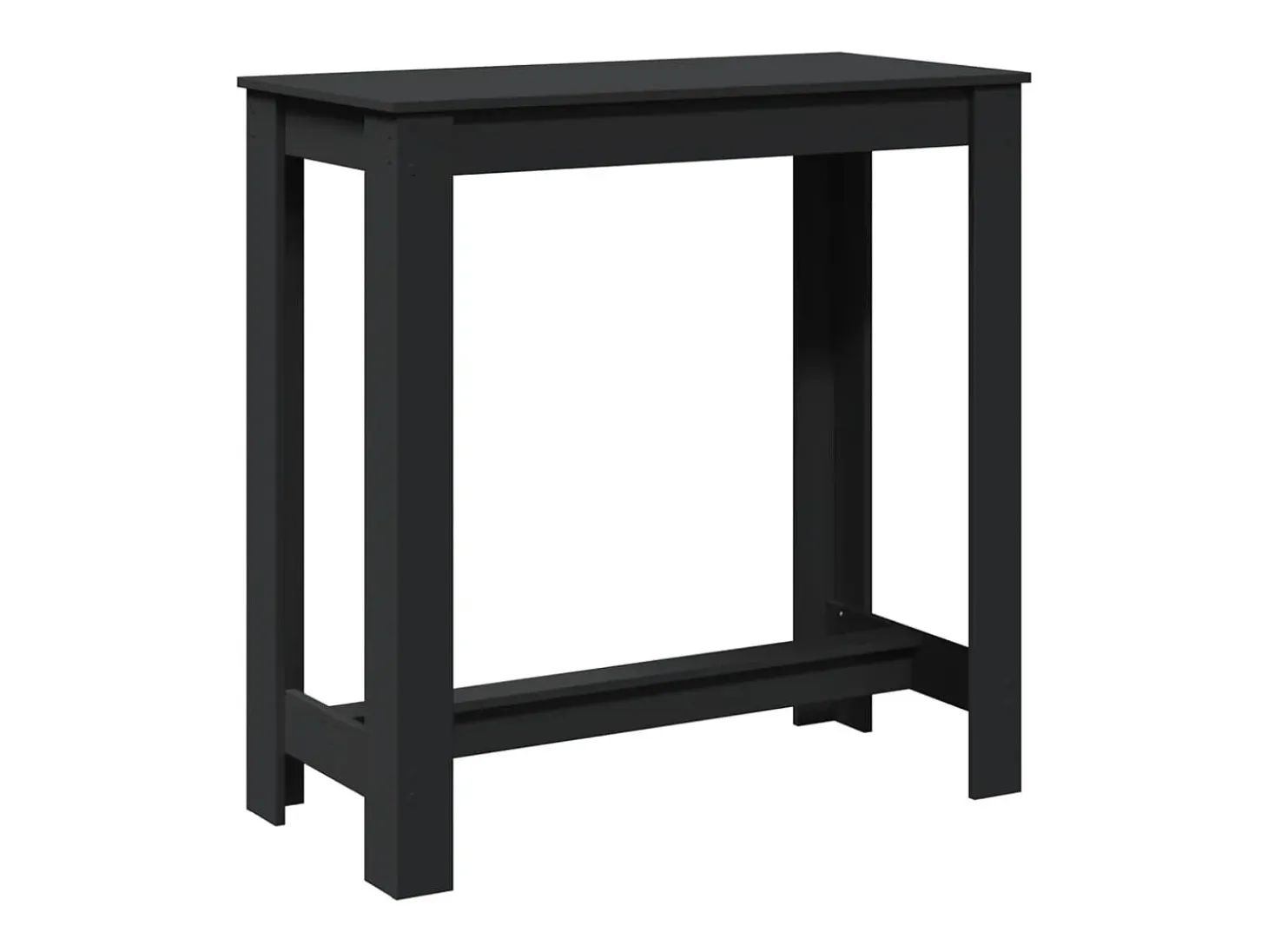 Mesa de bar negra 102x50x103,5 cm madera de ingeniería