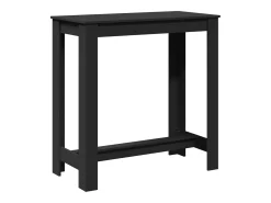 Mesa de bar negra 102x50x103,5 cm madera de ingeniería