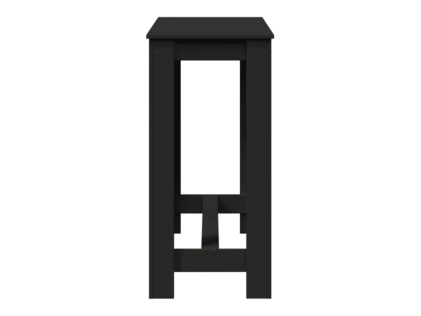 Mesa de bar negra 102x50x103,5 cm madera de ingeniería