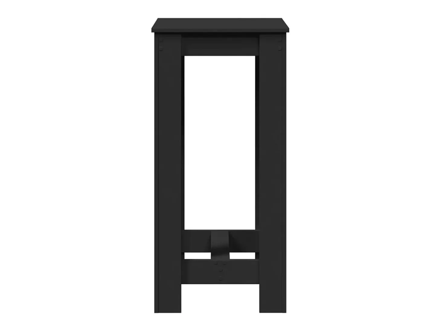 Mesa de bar negra 51x50x103,5 cm madera de ingeniería