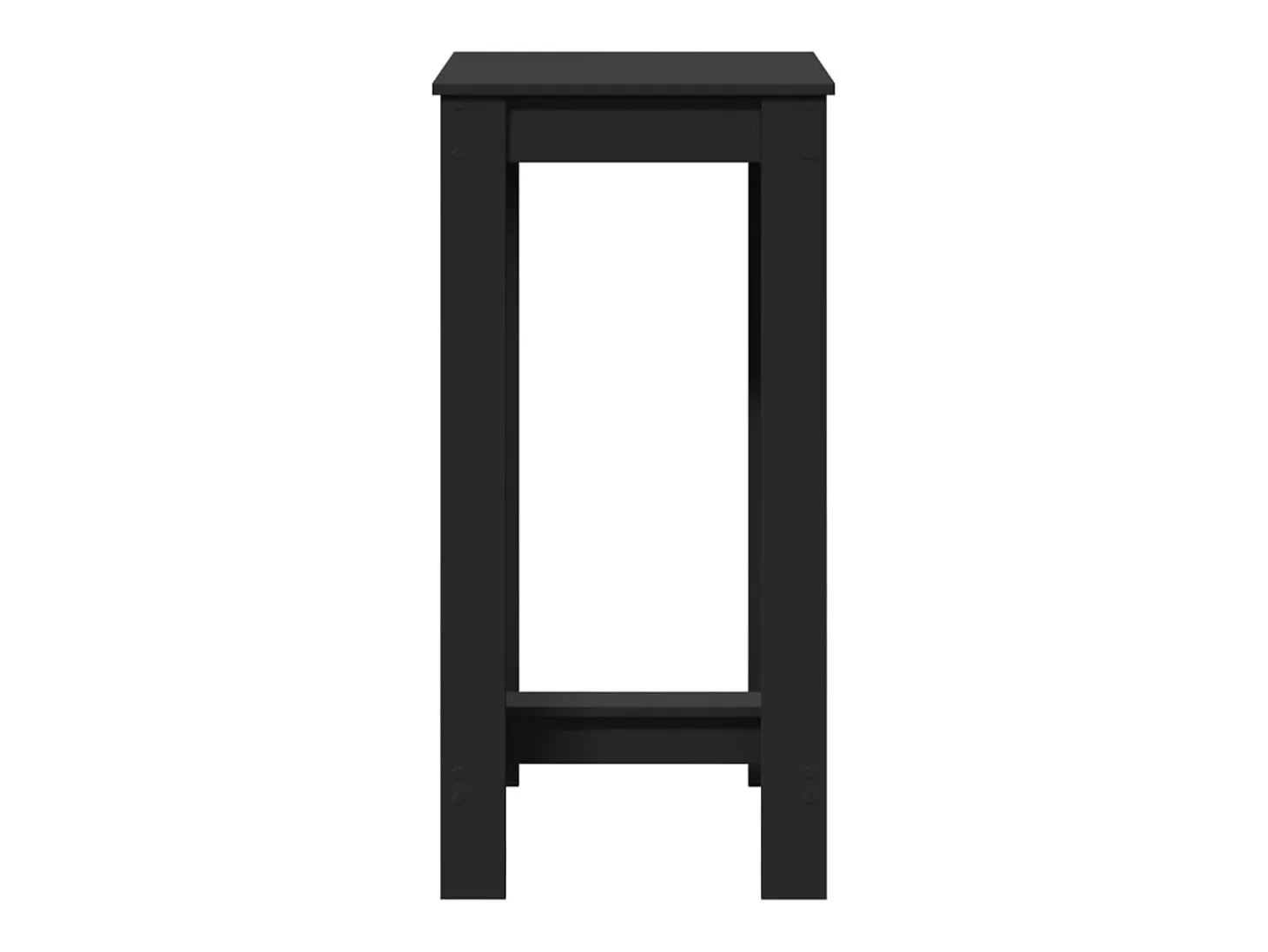 Mesa de bar negra 51x50x103,5 cm madera de ingeniería
