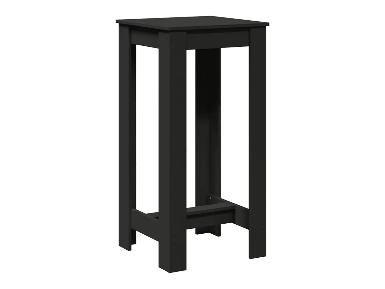 Mesa de bar negra 51x50x103,5 cm madera de ingeniería