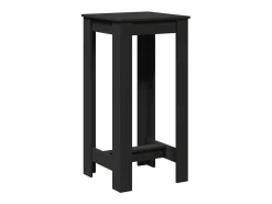 Mesa de bar negra 51x50x103,5 cm madera de ingeniería