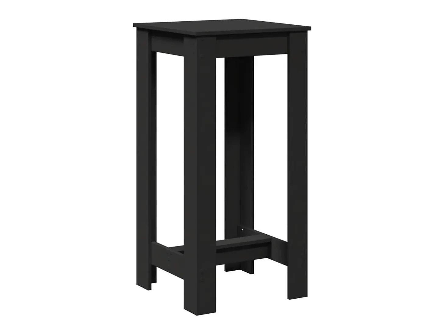 Mesa de bar negra 51x50x103,5 cm madera de ingeniería