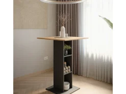 Mesa de bar oro power roble/antracita 75x75x106 repose