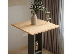 Mesa de bar oro power roble/antracita 65x65x106 repose