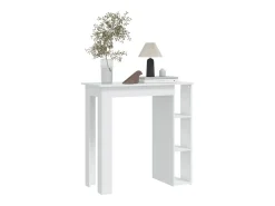 Mesa de bar y estante Blanco 102x50x103,5 cm Madera de ingeniería