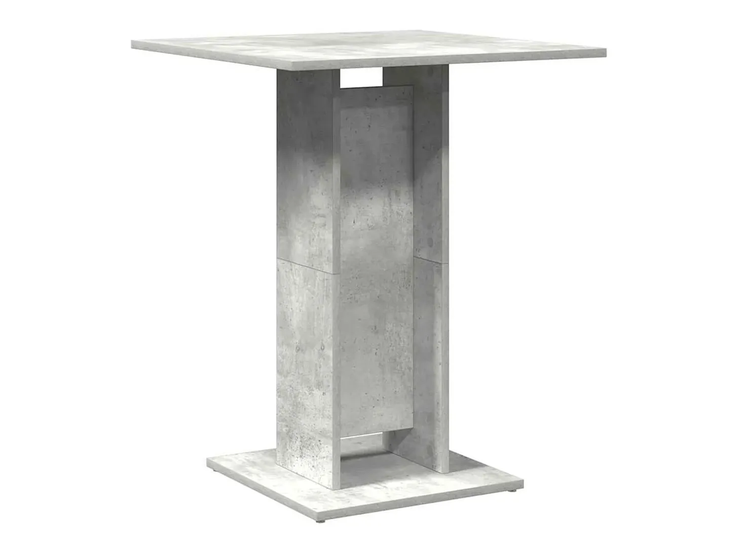 Mesa de bistró de madera contrachapada gris 60x60x75 cm