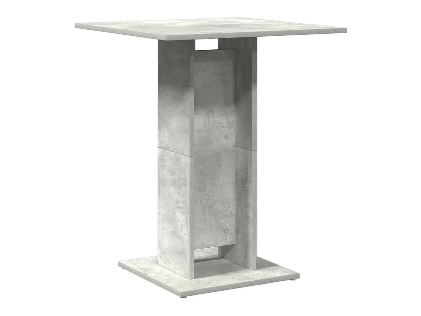 Mesa de bistró de madera contrachapada gris 60x60x75 cm