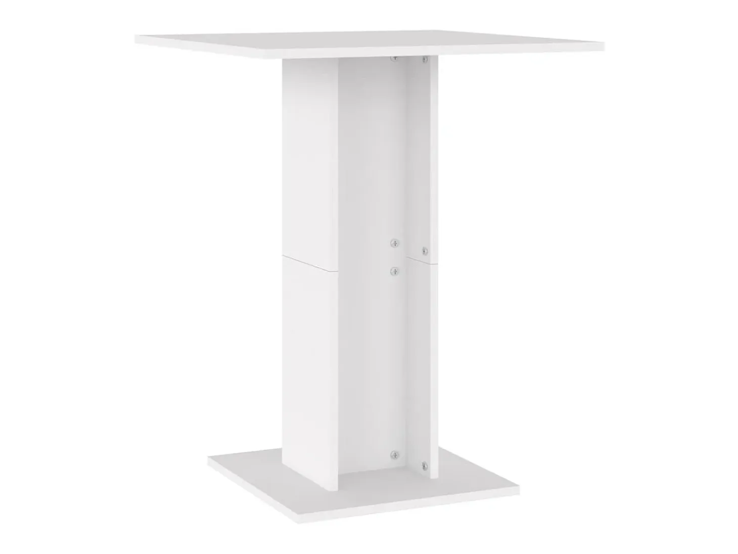 Mesa de bistró de madera contrachapada blanco 60x60x75 cm ES624759