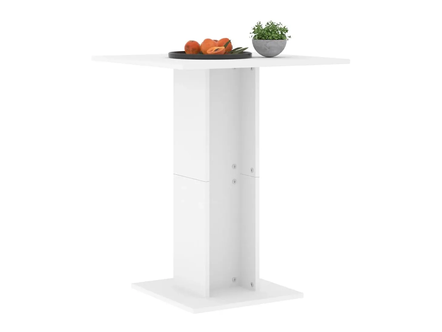 Mesa de bistró de madera contrachapada blanco 60x60x75 cm ES624759