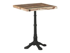 Mesa de bistró de madera maciza reciclada 60x60x76 cm