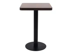 Mesa de bistró marrón oscuro 50x50 cm MDF
