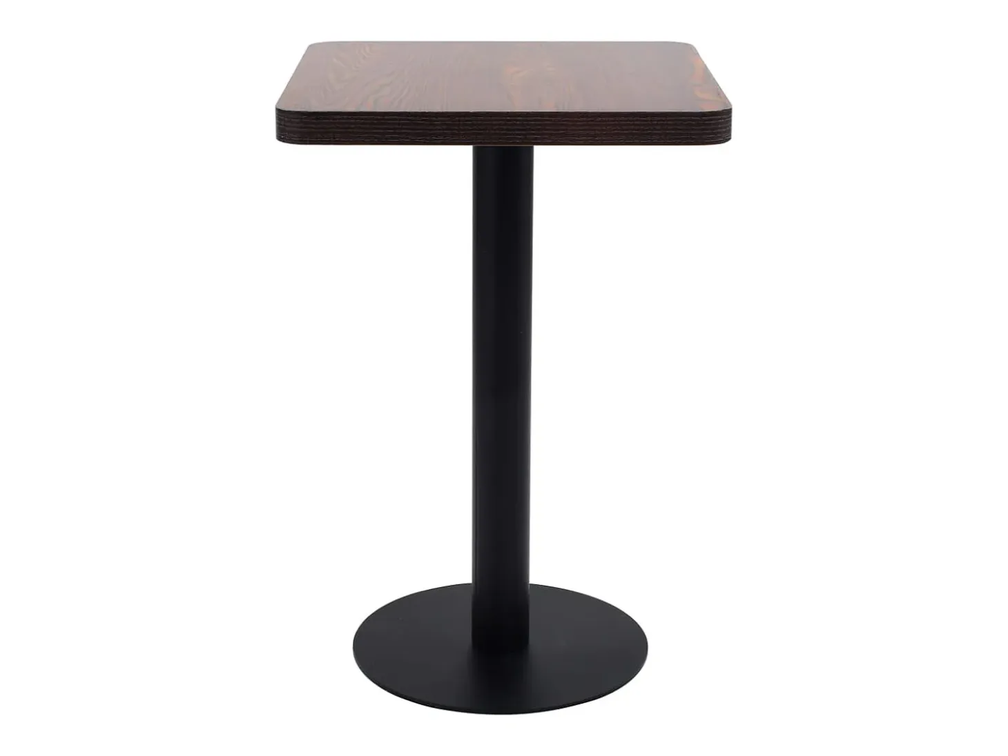 Mesa de bistró marrón oscuro 50x50 cm MDF