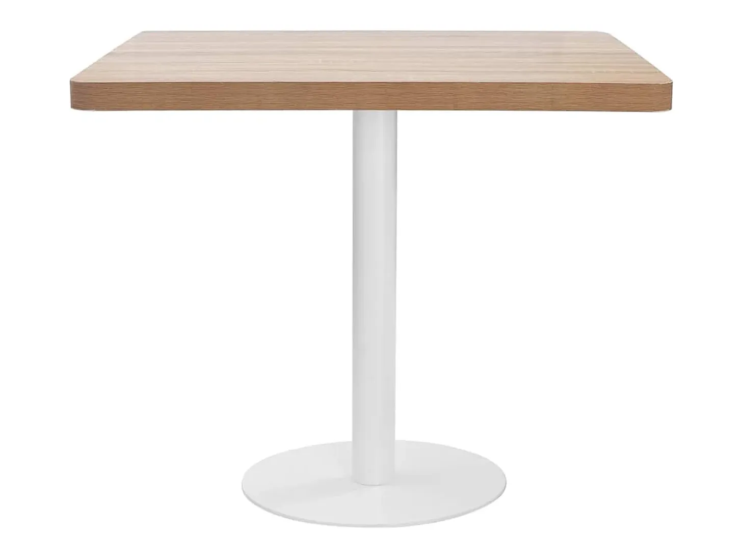 Mesa de bistró MDF marrón claro 80x80 cm