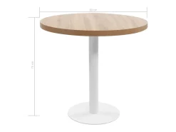 Mesa de bistró MDF marrón claro 80 cm