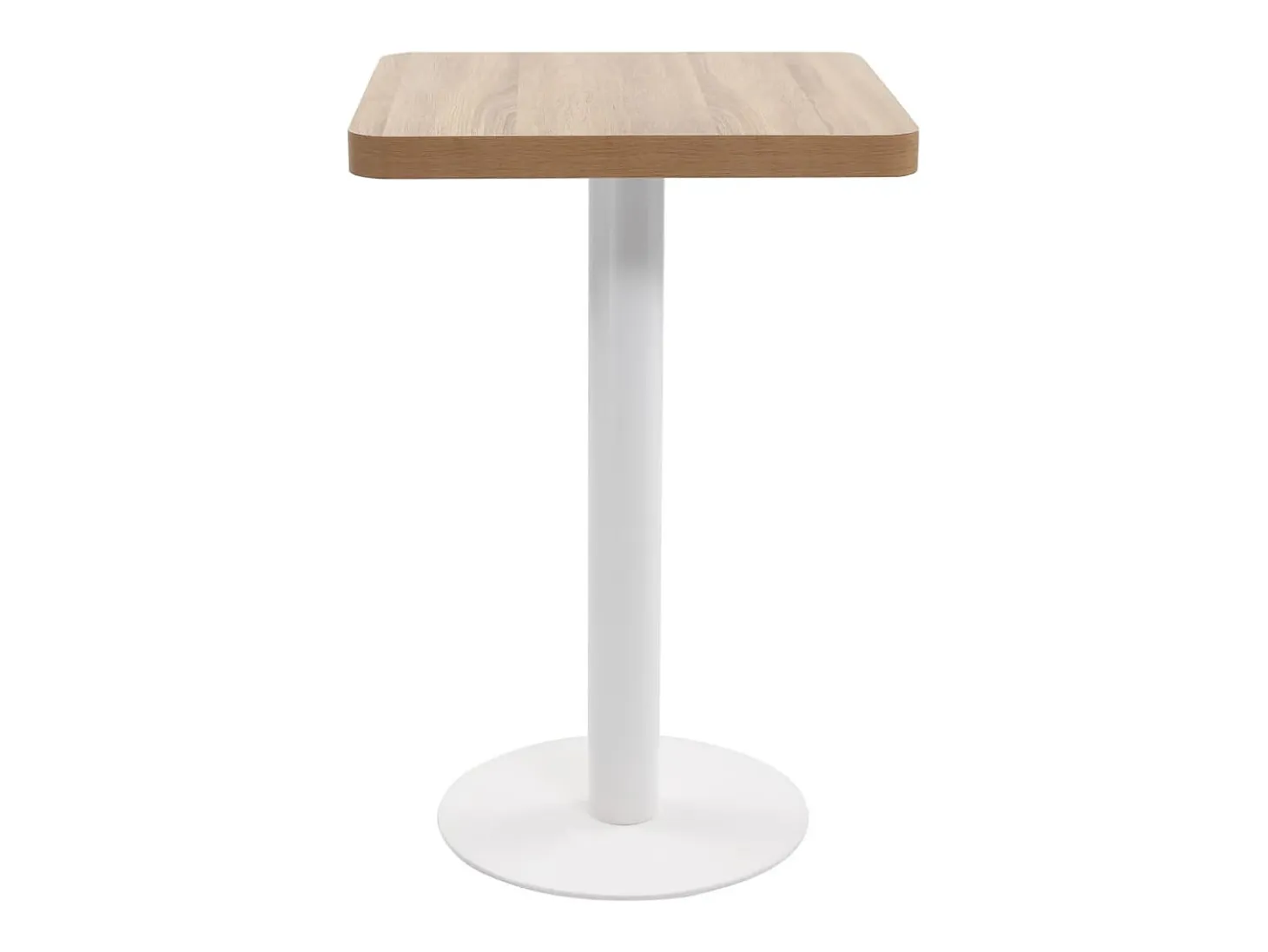 Mesa de bistró MDF marrón claro 50x50 cm