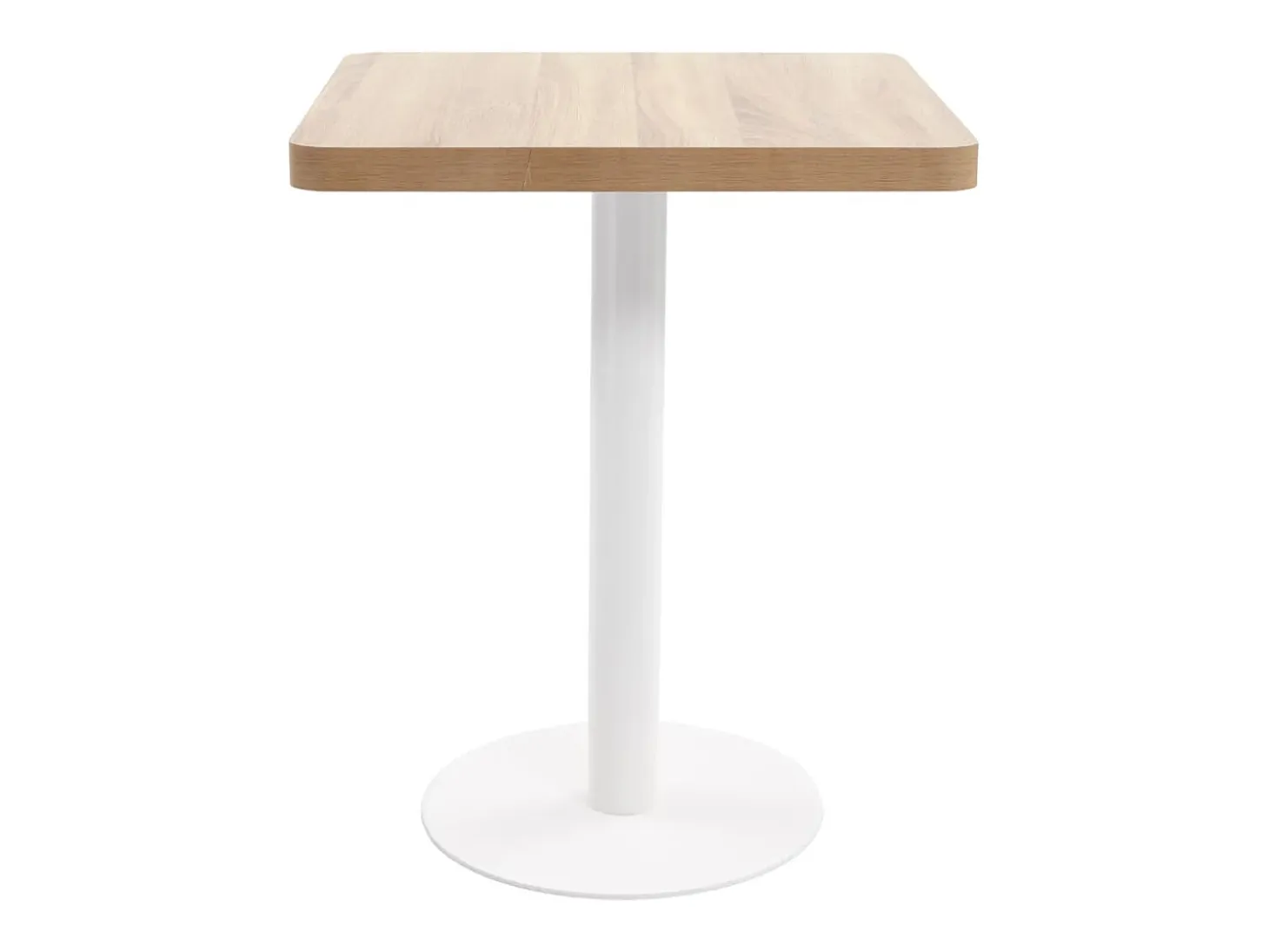 Mesa de bistró MDF marrón claro 60x60 cm