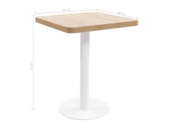 Mesa de bistró MDF marrón claro 60x60 cm