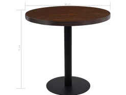 Mesa de bistró MDF marrón oscuro 80 cm ES165082