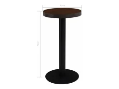 Mesa de bistró MDF marrón oscuro 40 cm