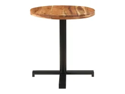 Mesa de bistró redonda madera maciza de mango Ø70x75 cm