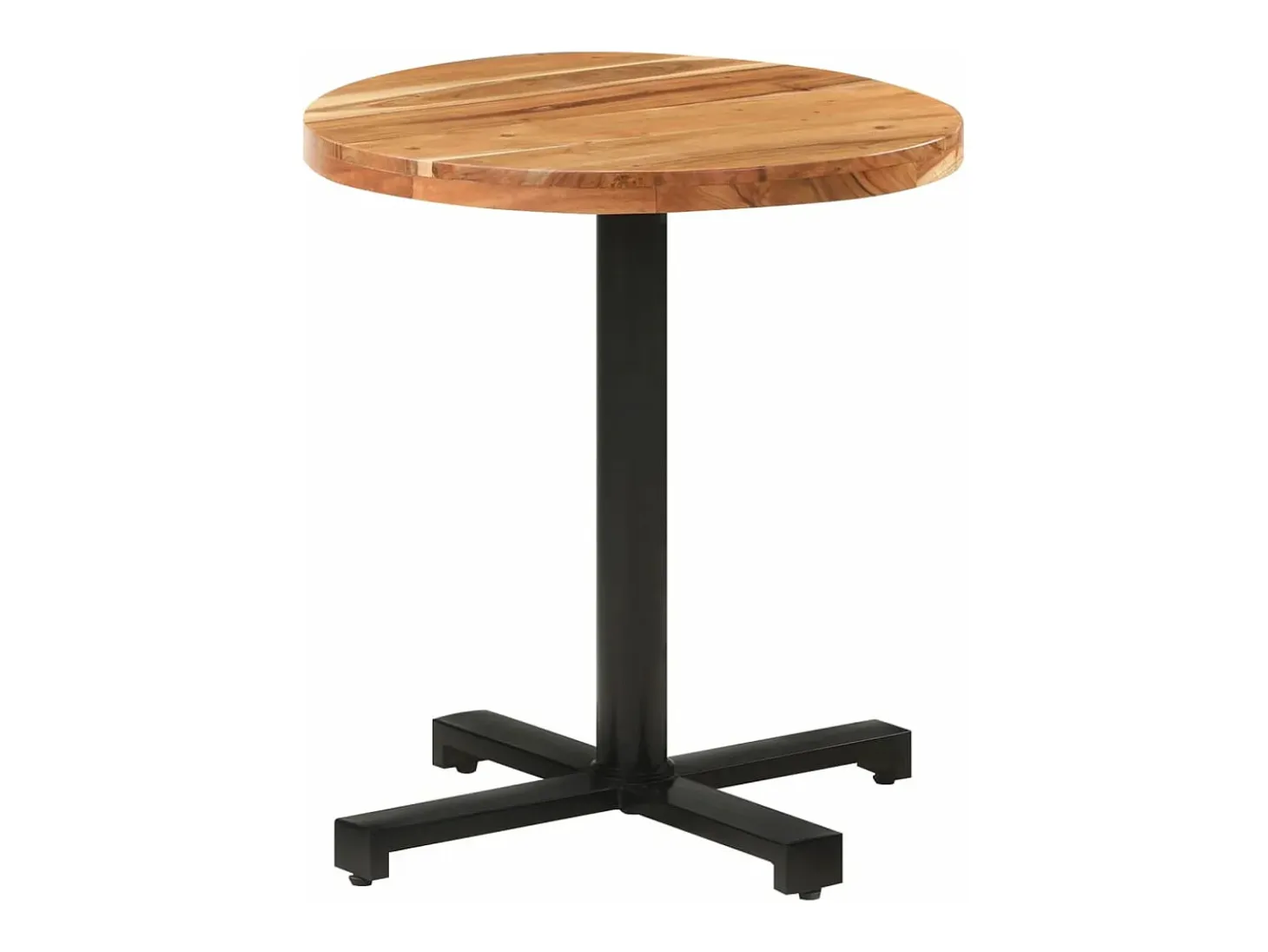 Mesa de bistró redonda madera maciza de mango Ø70x75 cm