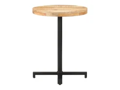 Mesa de bistró redonda madera de mango rugosa Ø60x75 cm