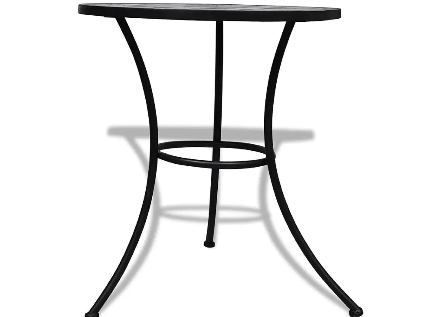 Mesa de bistro terraza mosaico negro y blanco 60 cm ES147966