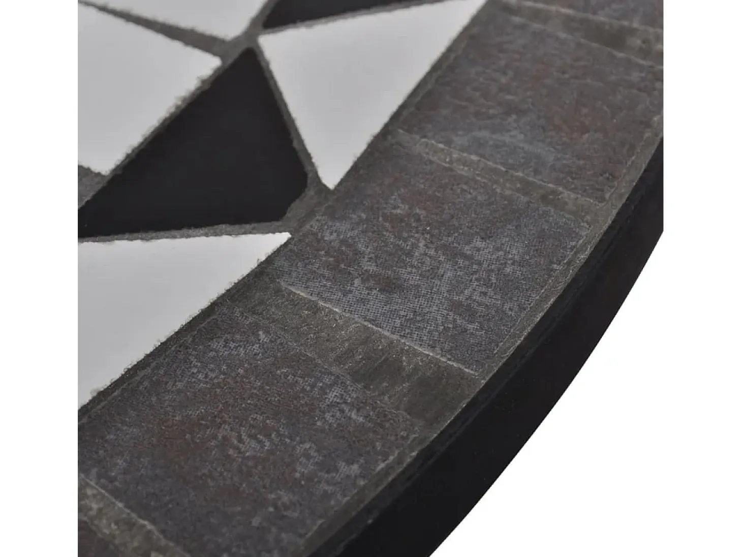 Mesa de bistro terraza mosaico negro y blanco 60 cm ES147966